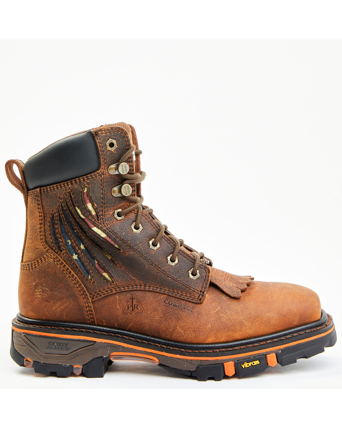 Image #2 - Cody James Men's Decimator Vibram Lace-Up Work Boots - Composite Toe, Brown, hi-res