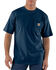 Image #2 - Carhartt Men's Loose Fit Heavyweight Logo Pocket Work T-Shirt - Big & Tall, Navy, hi-res