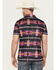 Image #4 - Rock & Roll Denim Men's Boot Barn Exclusive Southwestern Print Short Sleeve Polo, Black, hi-res