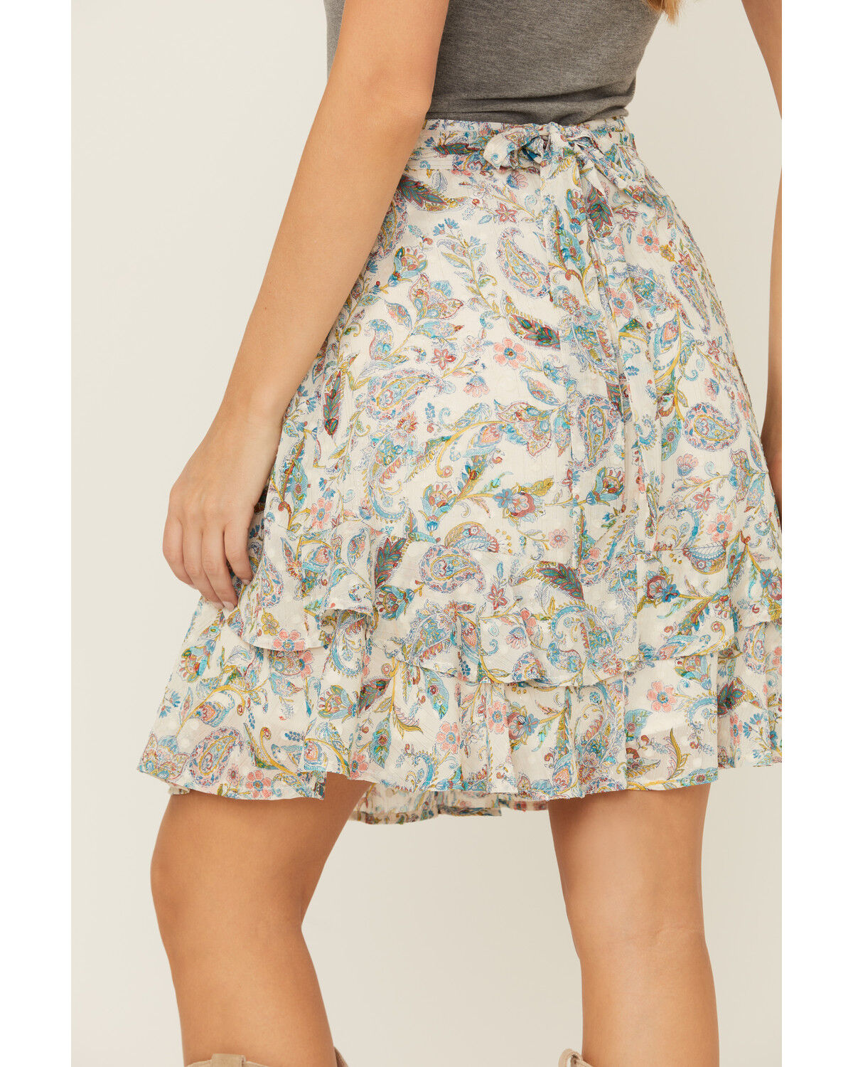 Image #3 - Ash & Violet Women's Floral Smocked Tiered Skirt, Multi, hi-res