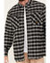 Image #3 - Hawx Men's Sherpa Lined Plaid Print Snap Flannel Work Jacket, Black, hi-res