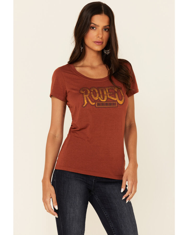 Idyllwind Women's Rodeo Rebel Graphic Short Sleeve Trustie Tee , Rust Copper, hi-res