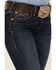 Image #4 - Ariat Women's Perfect Rise Greta Stretch Straight Jeans, Dark Wash, hi-res