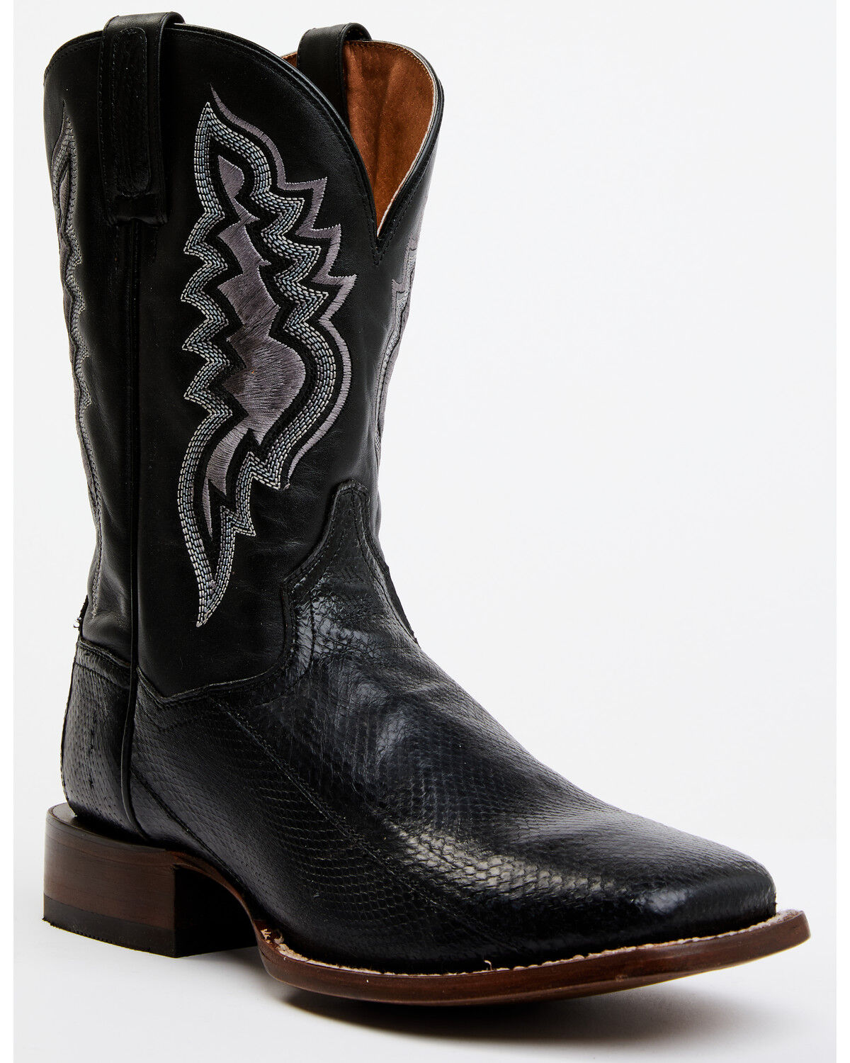 Image #1 - Dan Post Men's Exotic Water Snake Western Boots - Broad Square Toe, Black, hi-res
