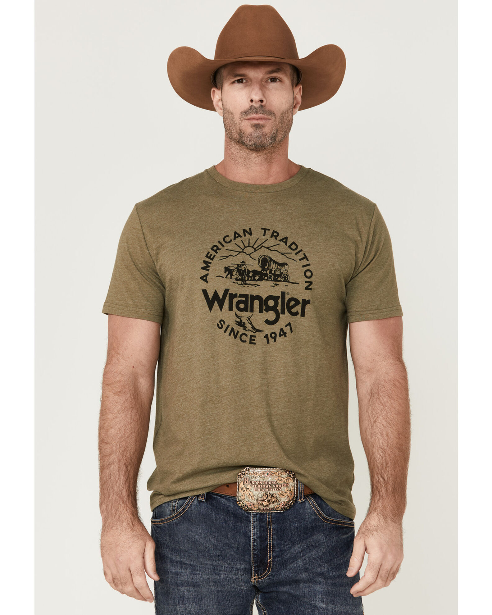 Wrangler Men's American Tradition Wagon Short Sleeve Graphic T-Shirt -  Country Outfitter