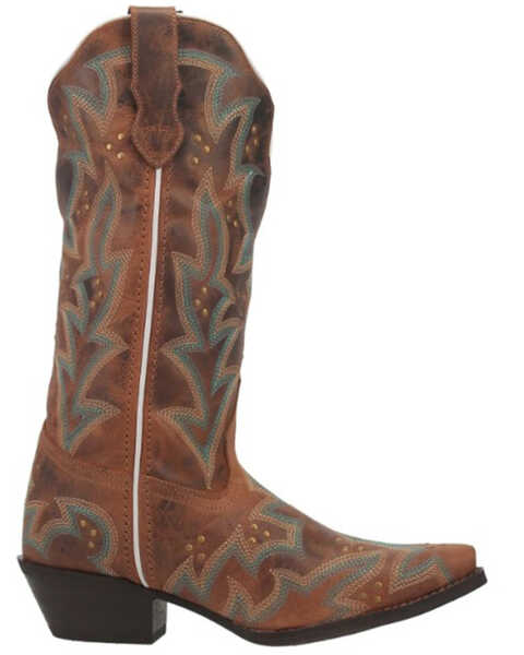 Image #2 - Laredo Women's Adrian Wide Calf Western Boots - Snip Toe, Tan, hi-res