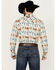 Image #4 - RANK 45® Men's Bucknell Southwestern Print Long Sleeve Pearl Snap Western Shirt , Ivory, hi-res