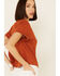 Cut & Paste Women's Lake Life Graphic Short Sleeve Crop Tee , Rust Copper, hi-res