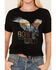 American Highway Women's Born To Be Wild Graphic Tee , Black, hi-res