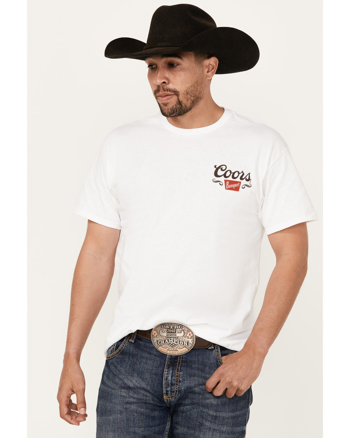 Image #2 - Coors Men's Boot Barn Exclusive Banquet Logo Short Sleeve Graphic T-Shirt, White, hi-res