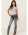 Image #3 - Grace in LA Girls' Medium Wash Butterfly Pocket Bootcut Stretch Denim Jeans, Medium Wash, hi-res