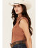 Image #2 - Shyanne Women's Western Embroidered Sleeveless Button-Down Western Shirt, Caramel, hi-res