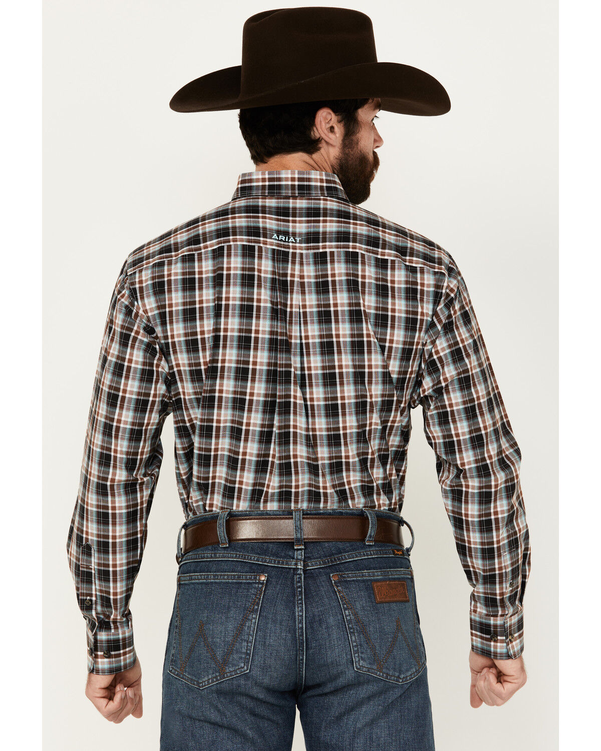 Image #4 - Ariat Men's Nathanael Plaid Print Long Sleeve Button-Down Performance Shirt, Multi, hi-res