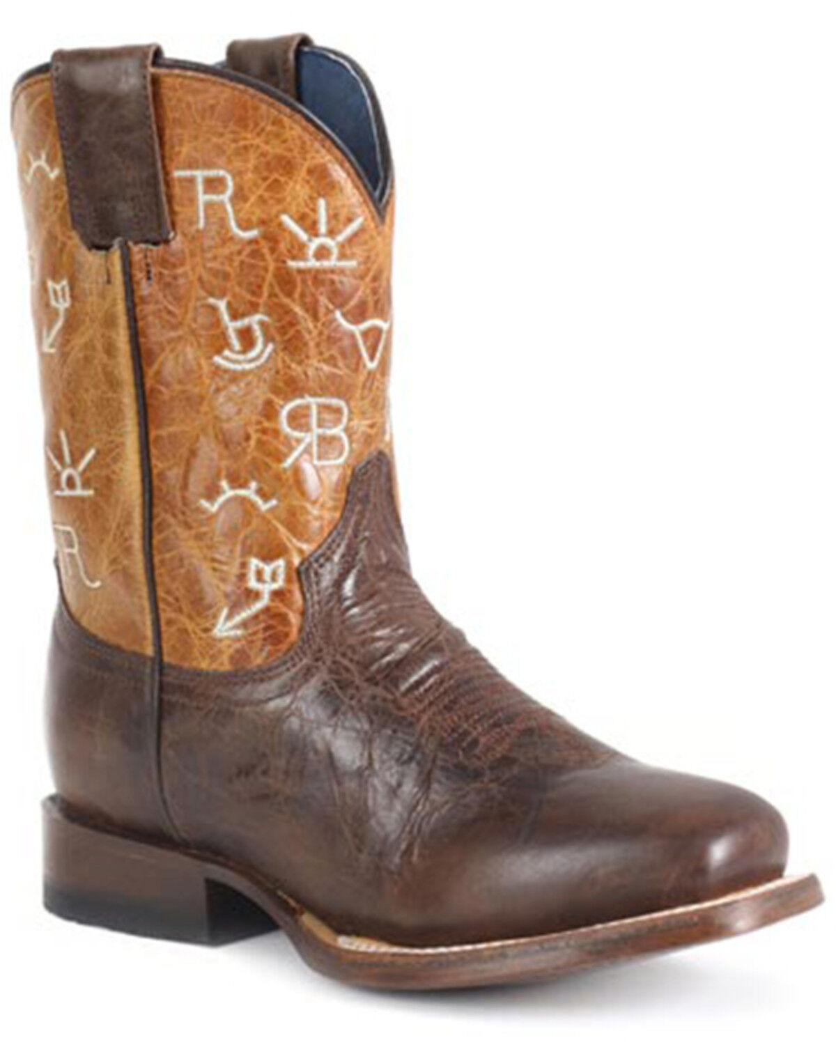 Image #1 - Roper Boys' Brand Western Boots - Square Toe, Brown, hi-res