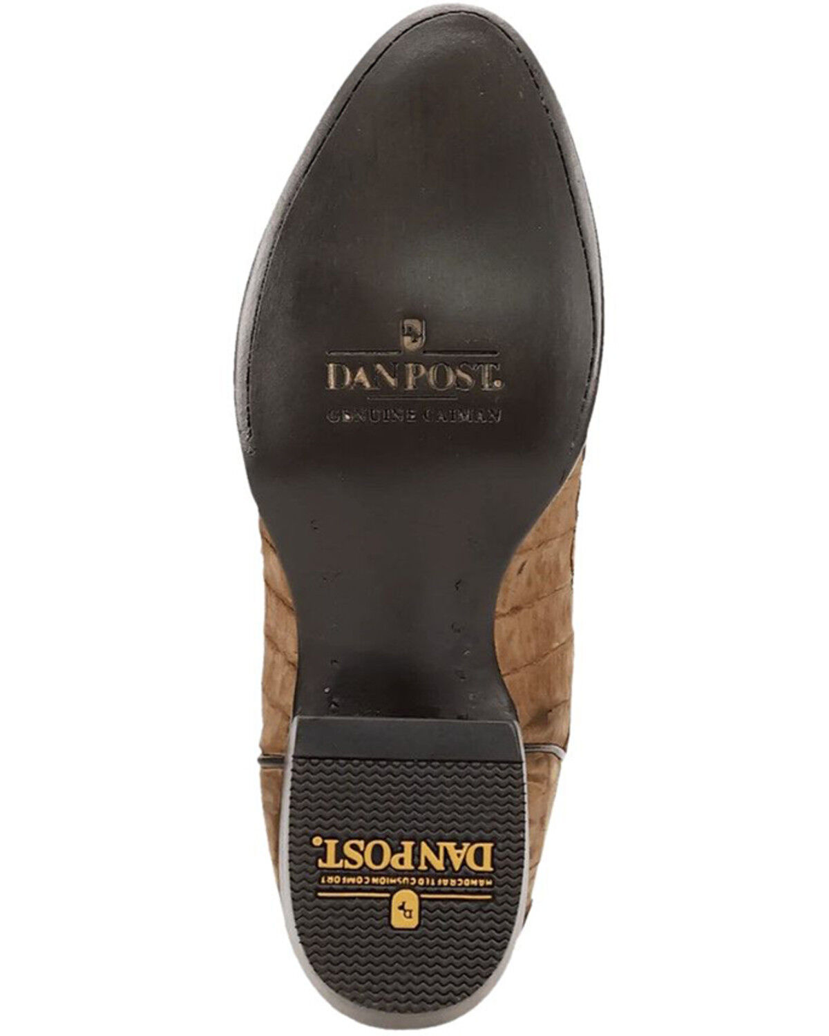 Image #7 - Dan Post Men's Exotic Caiman Makara Tall Western Boots - Round Toe, Brown, hi-res