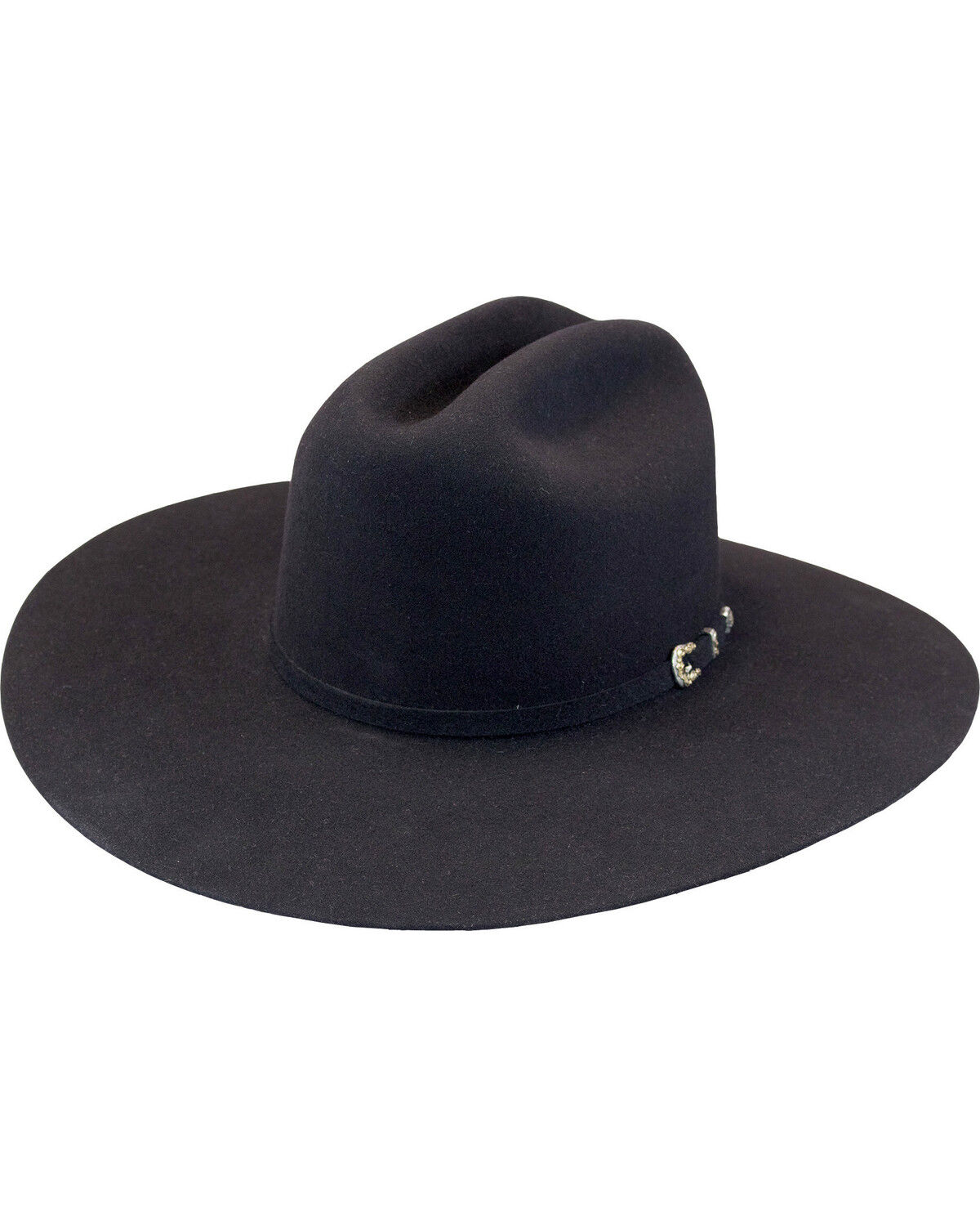Image #1 - Justin Men's Newman 15X Felt Western Fashion Hat, Black, hi-res