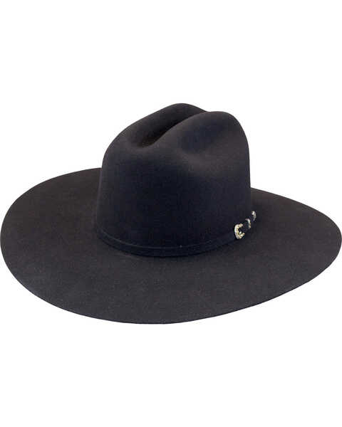 Image #1 - Justin Men's Newman 15X Felt Western Fashion Hat , Black, hi-res