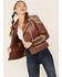 Double D Ranch Women's Brown Bandidas Leather Jacket , Brown, hi-res