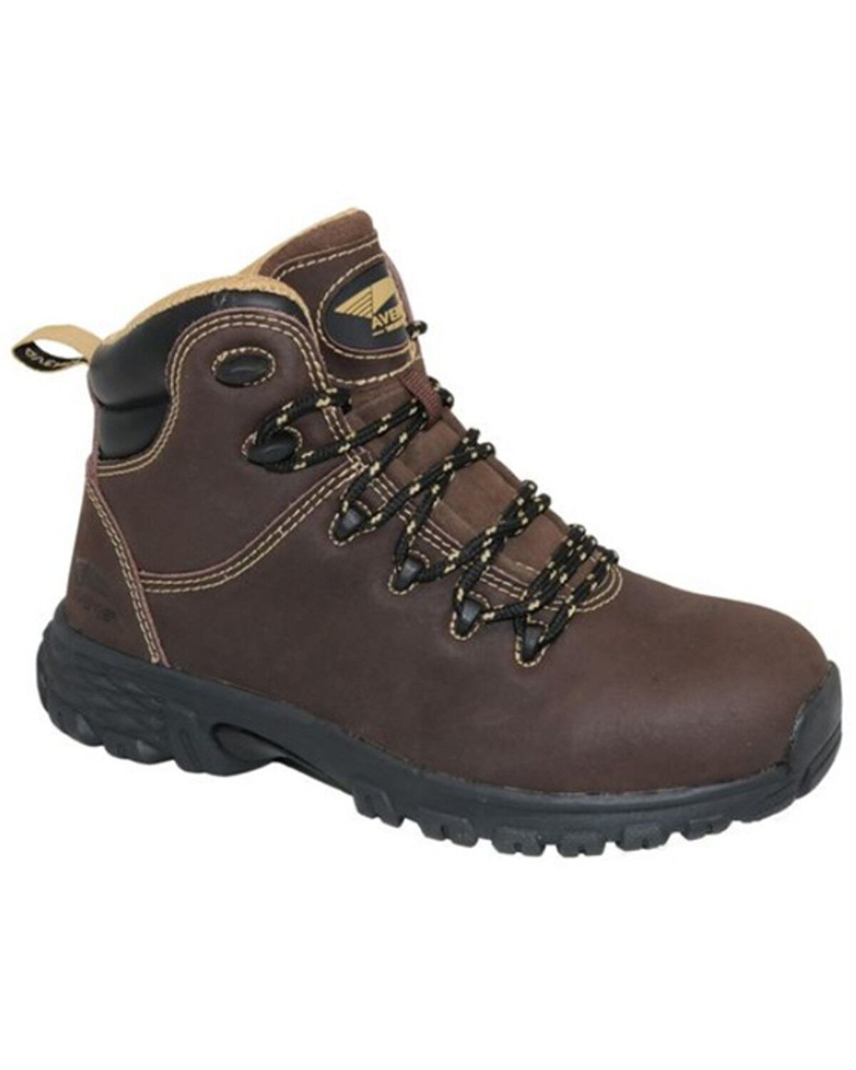 Image #1 - Avenger Women's Flight Mid Lace-Up Work Boots - Alloy Toe, Brown, hi-res