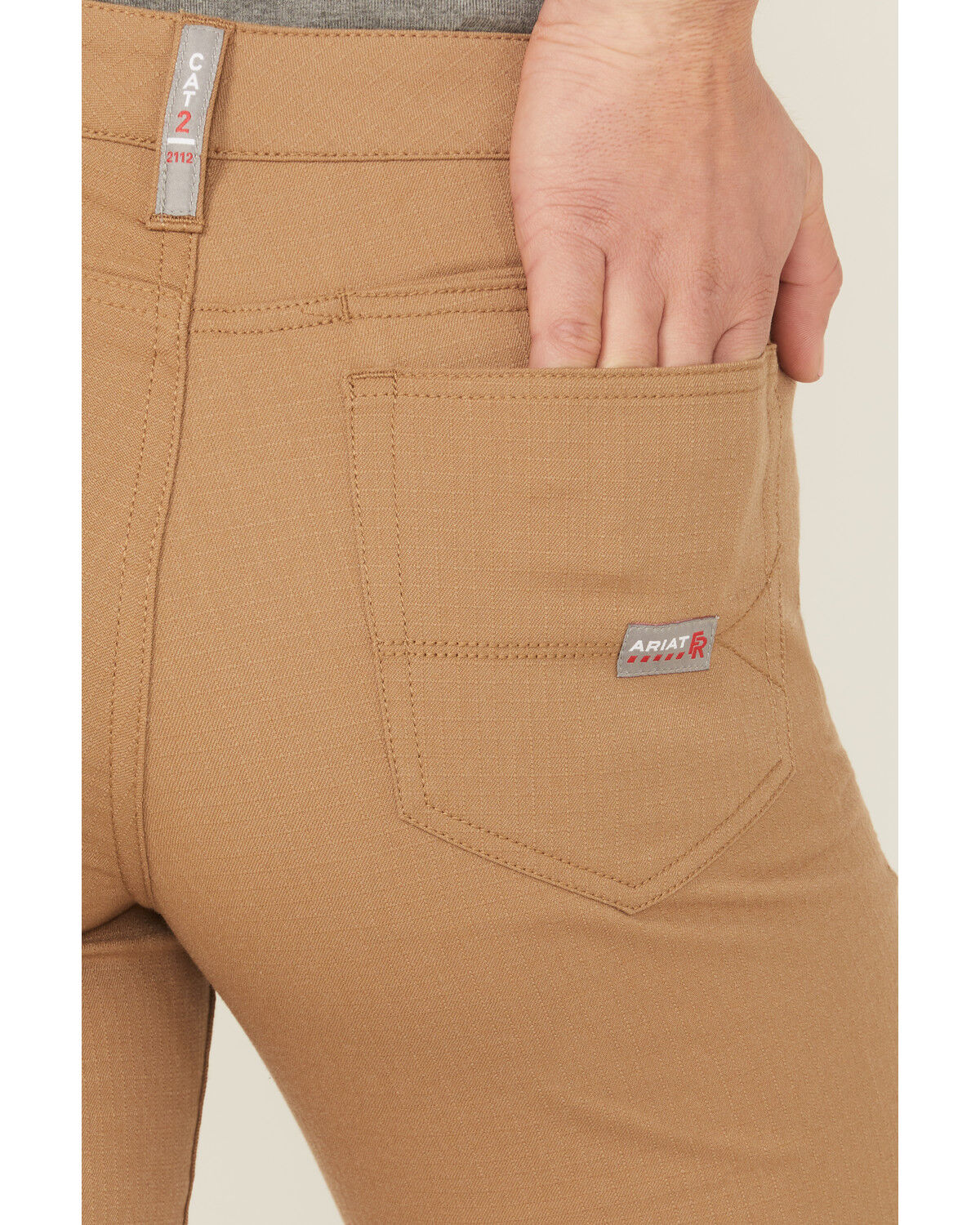 Image #4 - Ariat Women's FR Duralight Ripstop Straight Work Pants, Khaki, hi-res