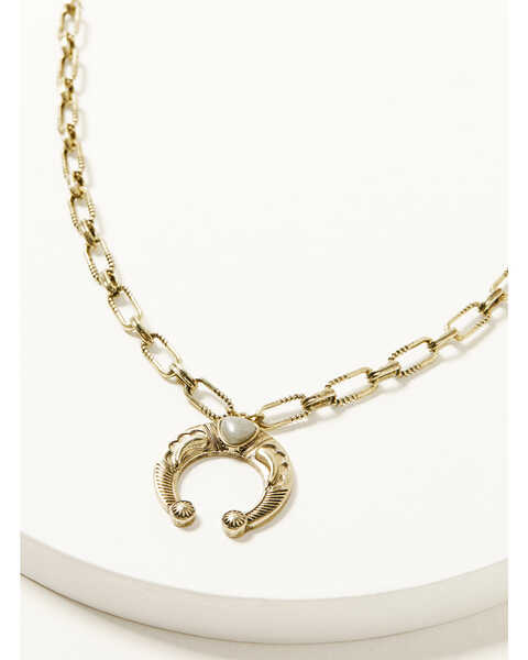 Shyanne Women's Soleil Squash Blossom Gold Necklace, Gold, hi-res
