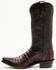 Image #3 - El Dorado Women's Holly Exotic Caiman Tall Western Boots - Snip Toe, Burgundy, hi-res