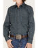 Image #3 - Panhandle Boys' Woven Stripe Print Long Sleeve Western Snap Shirt, Light Blue, hi-res