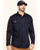 Hawx Men's Navy FR Long Sleeve Woven Work Shirt - Tall , Navy, hi-res