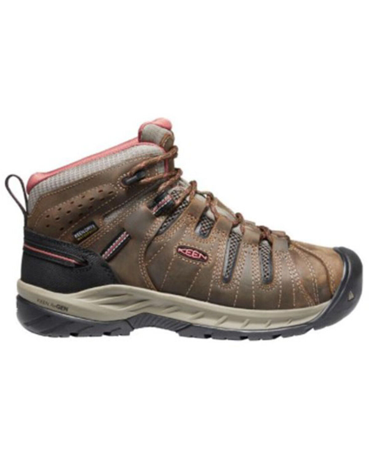 Image #2 - Keen Women's Flint II Waterproof Work Boots - Soft Toe, Brown, hi-res