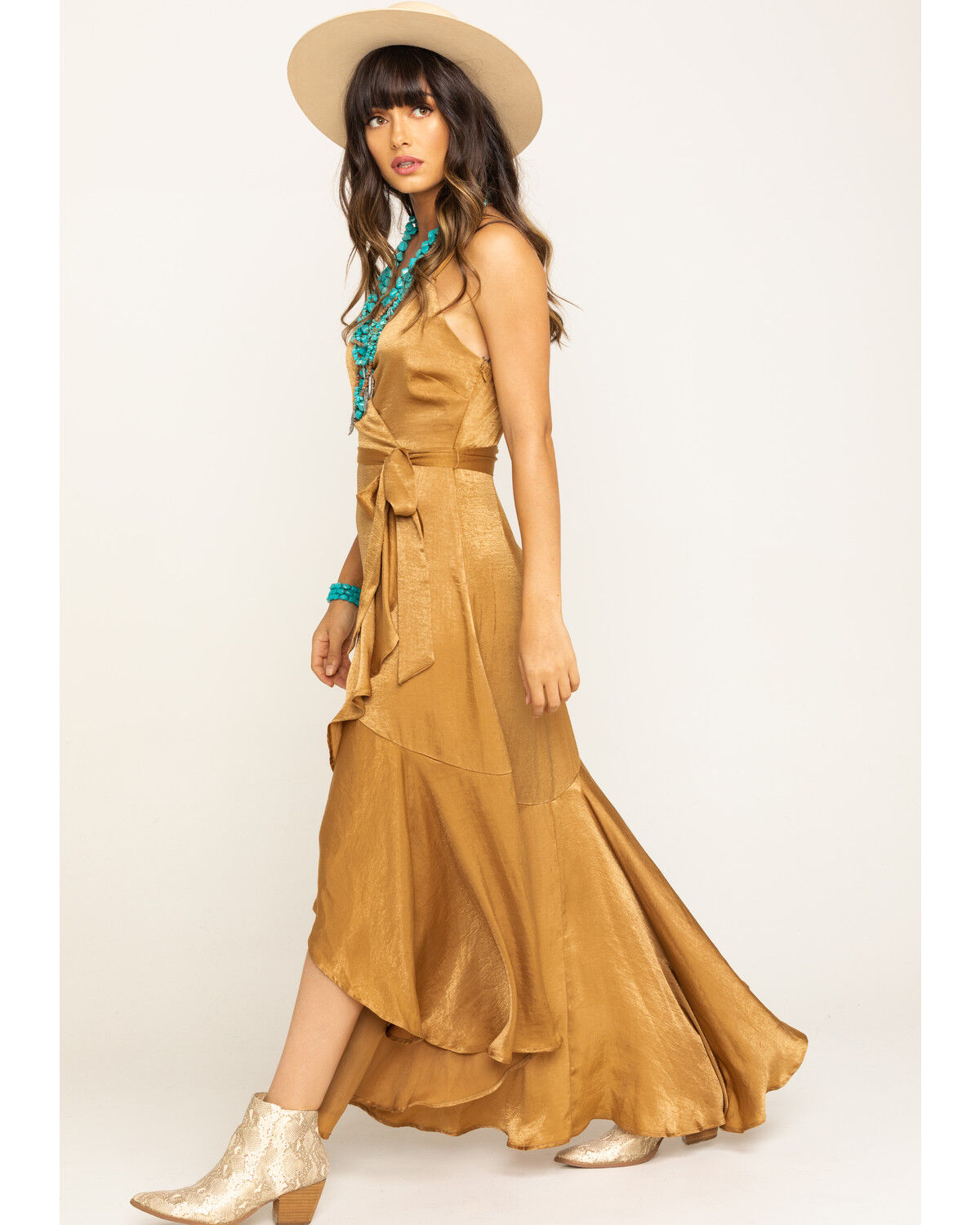 bronze dress