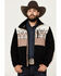 Image #1 - Hooey Men's Southwestern Print Tech Fleece Jacket - Big, Black, hi-res