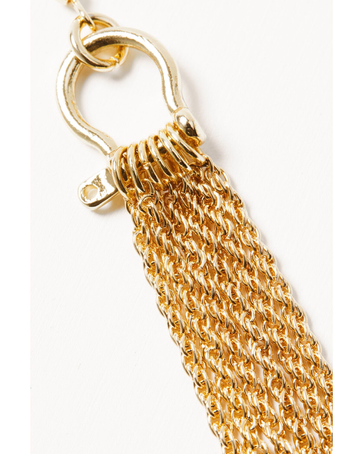 Image #2 - Shyanne Women's Western Muse Horse Bit Chain Fringe Earrings, Gold, hi-res