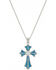 Image #1 - Montana Silversmiths Women's River of Lights Cross Necklace , Silver, hi-res