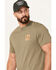 Image #3 - Brixton Men's Alpha Square Logo Short Sleeve Graphic T-Shirt, Olive, hi-res