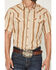 Image #3 - Gibson Trading Co Men's Calico Saloon Floral Striped Short Sleeve Snap Western Shirt - Tall, Cream, hi-res