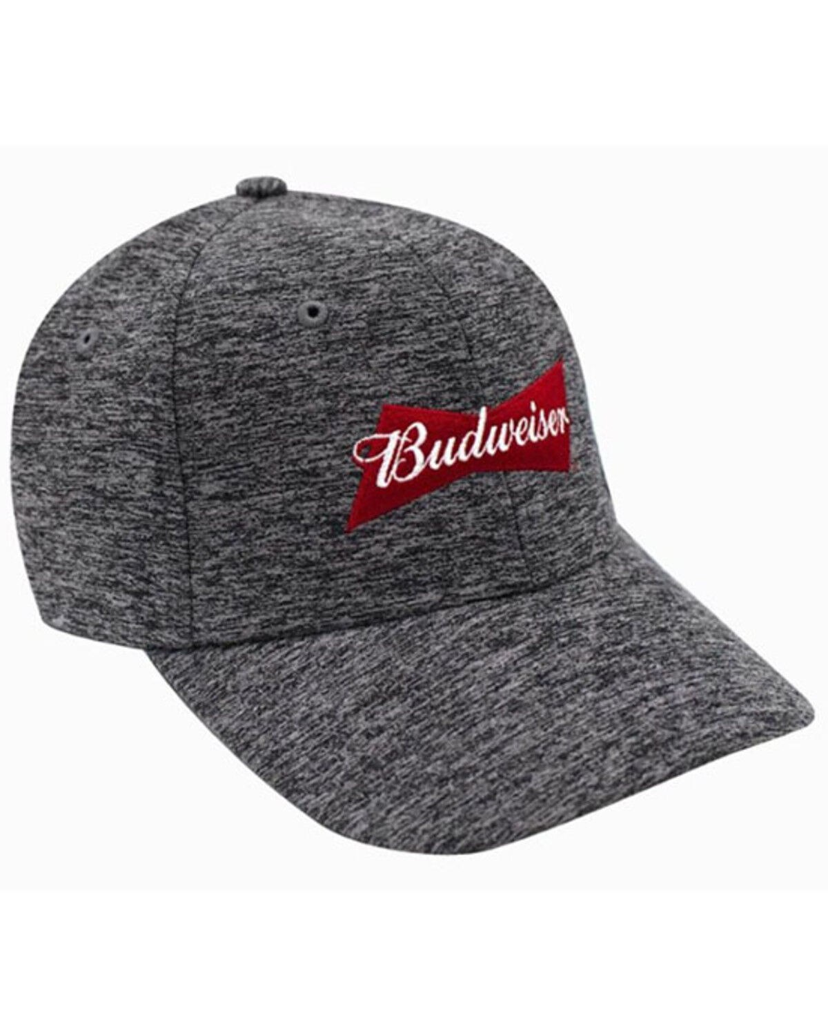 Image #1 - H Bar C Men's Budweiser Logo Ball Cap, Heather Grey, hi-res