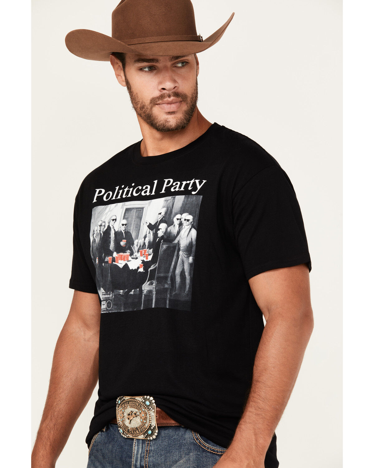 Image #2 - Riot Society Men's Political Party Short Sleeve Graphic T-Shirt, Black, hi-res