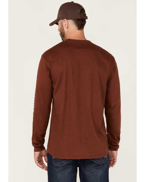 Image #4 - Cody James Men's FR Logo Long Sleeve Work T-Shirt - Tall , Mahogany, hi-res