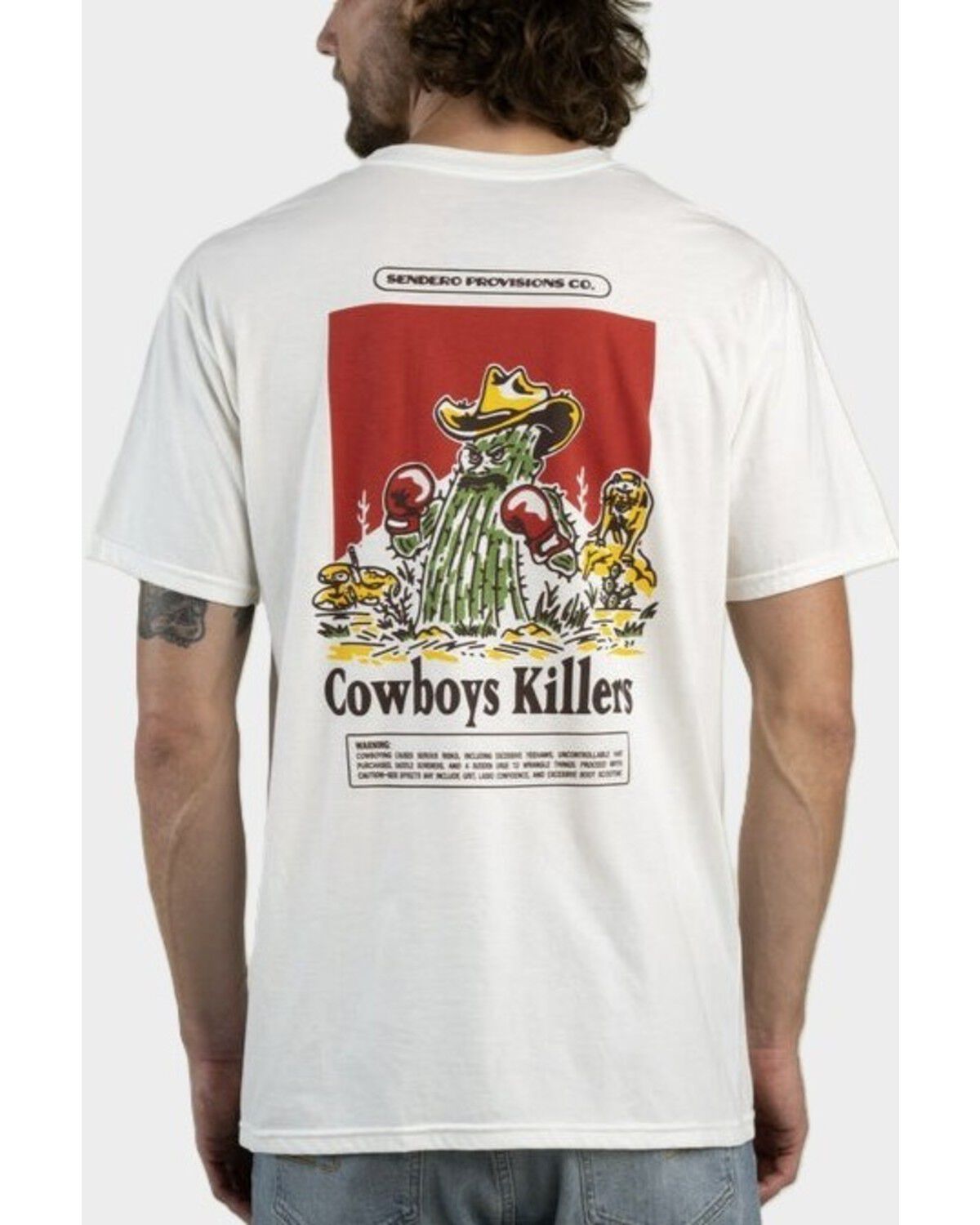 Image #1 - Sendero Provisions Men's Cowboy Killers Short Sleeve Graphic T-Shirt, White, hi-res
