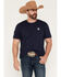 Image #1 - RANK 45&reg; Men's Belt Buckle Short Sleeve Graphic T-Shirt, Navy, hi-res