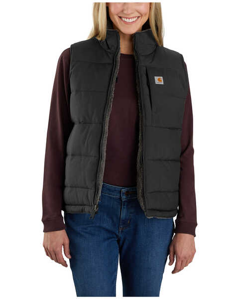 Image #1 - Carhartt Women's Montana Reversible Relaxed Fit Insulated Work Vest, Black, hi-res