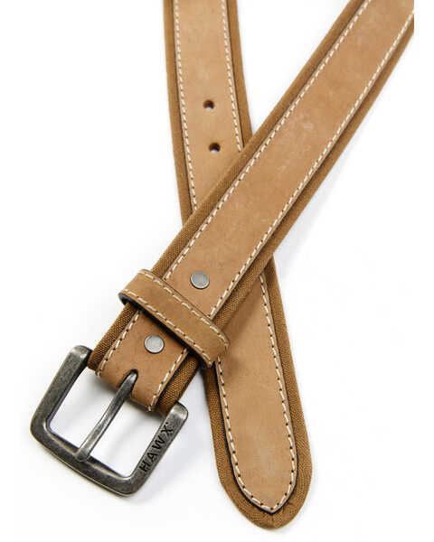 Image #2 - Hawx Men's Buff Brown Leather Belt , Brown, hi-res