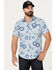 Image #1 - Brixton Men's Charter Floral Print Short Sleeve Button-Down Shirt, Light Blue, hi-res