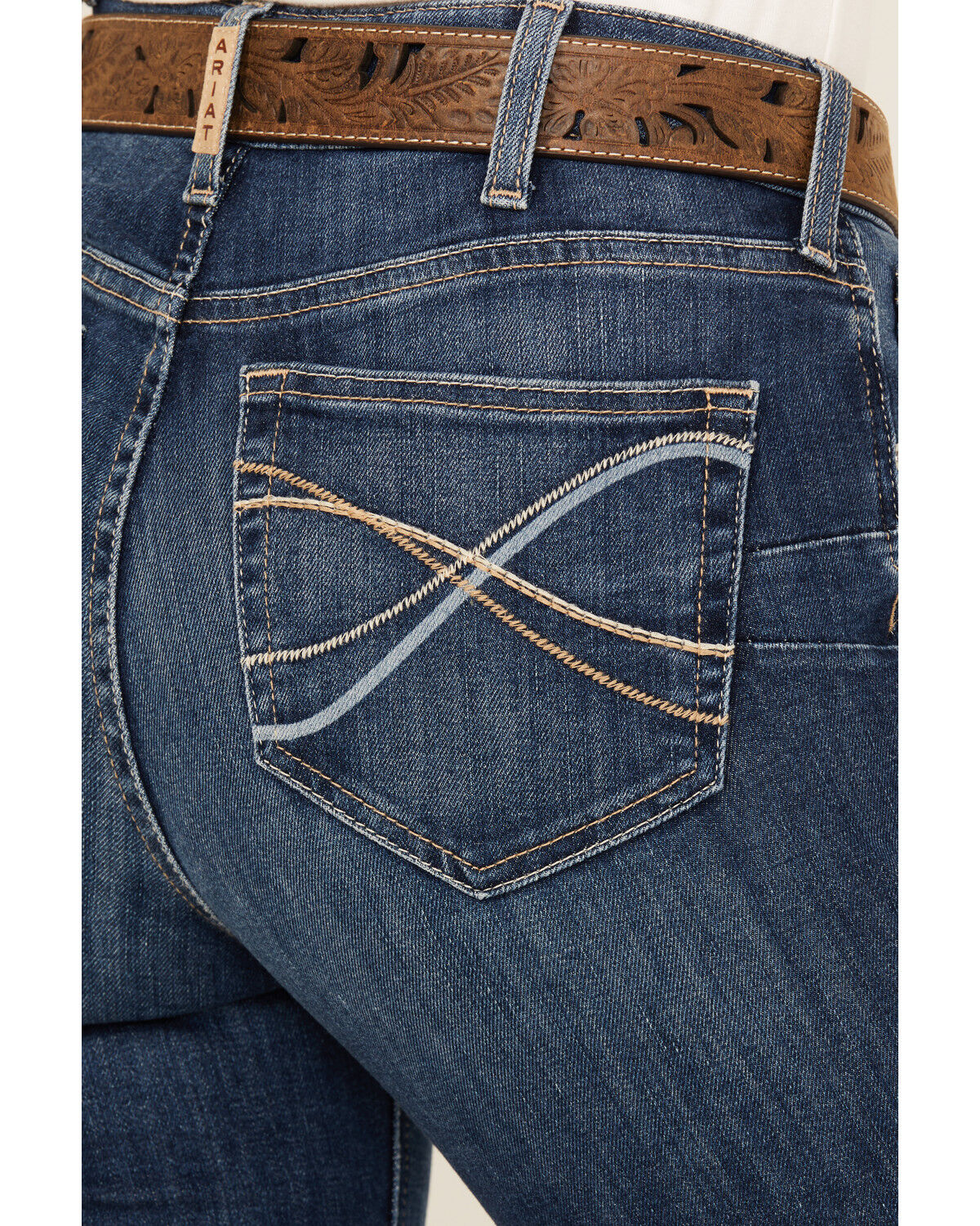 Image #4 - Ariat Women's Jessica Dark Wash High Rise Bootcut Stretch Denim Jeans, Dark Wash, hi-res