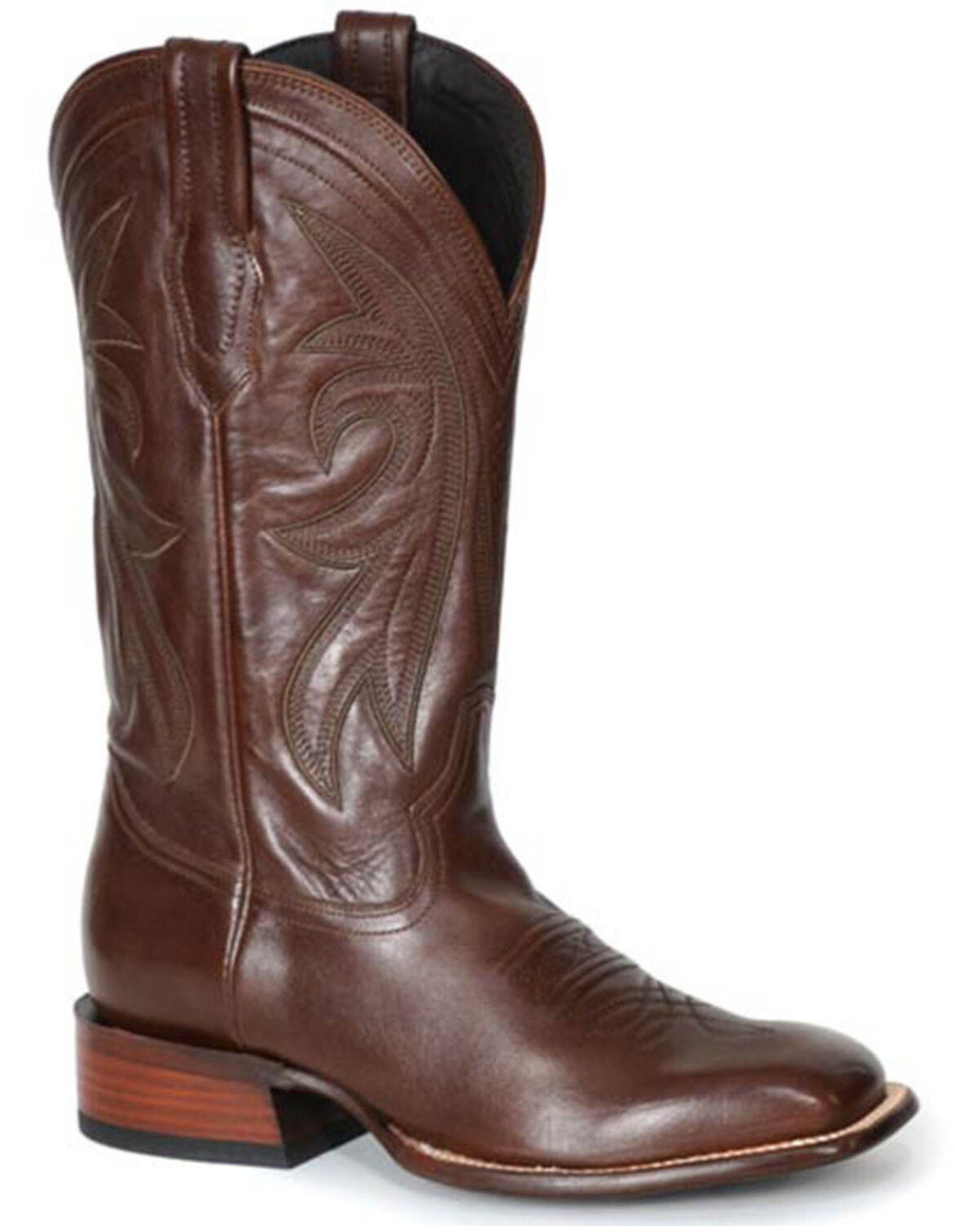 Stetson Men's Grange Tall Western Boots - Broad Square Toe, Brown, hi-res