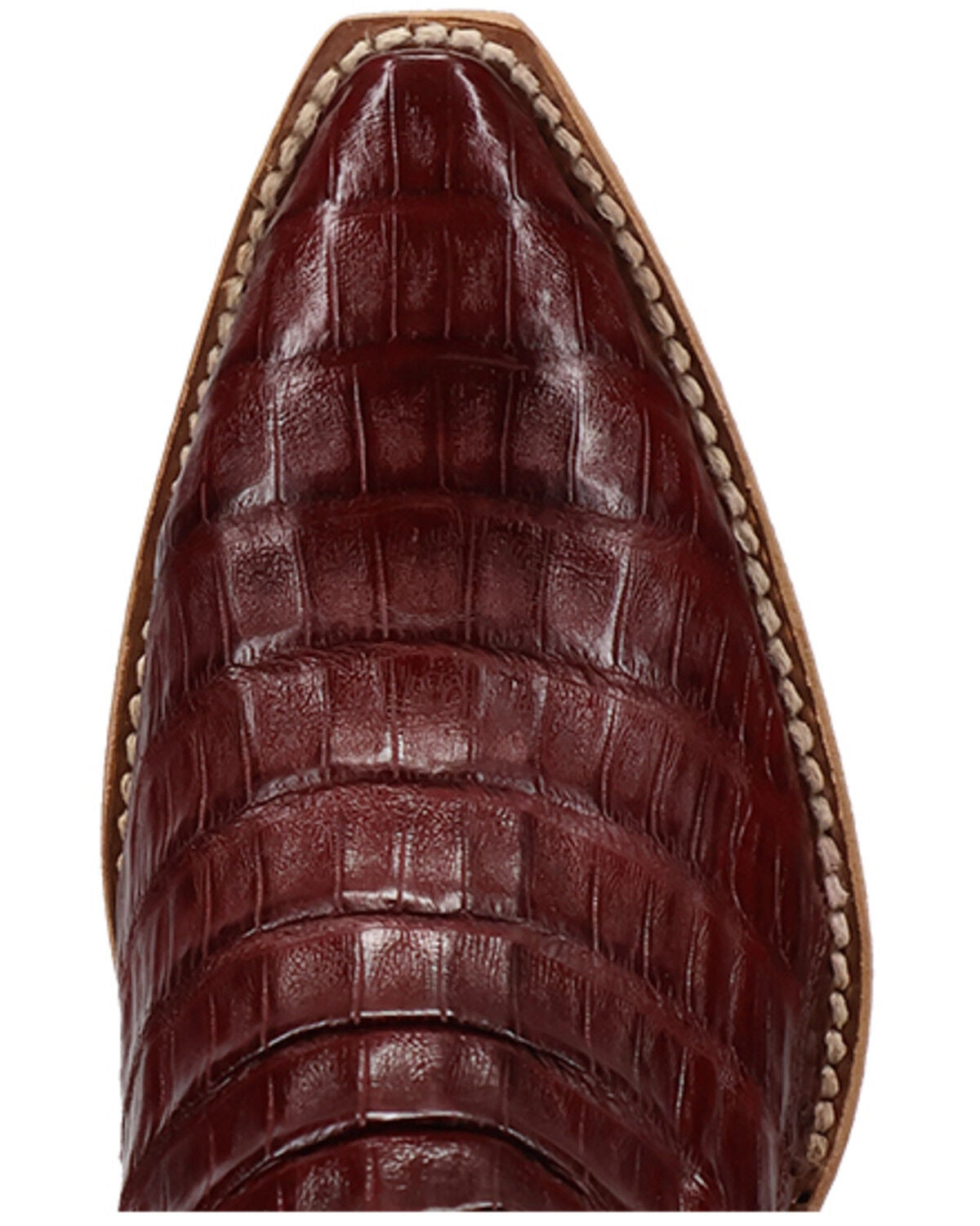 Image #6 - Dan Post Women's Concorde Exotic Caiman Western Boots - Snip Toe, Red, hi-res