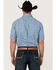 Image #4 - George Strait by Wrangler Men's Paisley Print Short Sleeve Stretch Western Shirt, Blue, hi-res