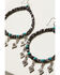 Image #2 - Idyllwind Women's Camille Bandana Hoop Earrings, Black, hi-res