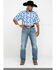 Image #6 - Resistol Men's Blue Vallecito Large Plaid Short Sleeve Western Shirt, Blue, hi-res