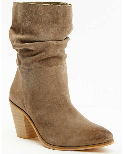 Cleo + Wolf Women's Dani Western Booties - Pointed Toe, Taupe, hi-res